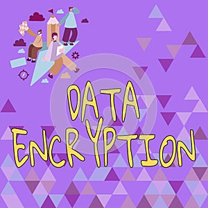 Conceptual caption Data EncryptionSymmetric-key algorithm for the encrypting electronic data. Word for Symmetrickey