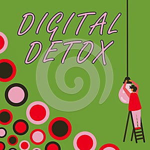 Conceptual caption Digital Detox. Internet Concept Free of Electronic Devices Disconnect to Reconnect Unplugged