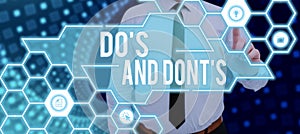 Conceptual caption Do s is And Don t notsTechnologically complication of making a decision. Concept meaning
