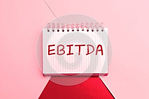 Conceptual caption Ebitda. Business overview Earnings before tax is measured to evaluate company performance