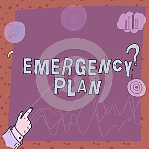 Conceptual caption Emergency Plan. Concept meaning Procedures for response to major emergencies Be prepared