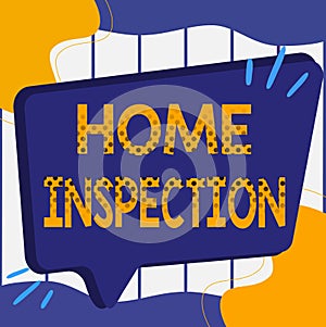 Conceptual caption Home Inspection. Conceptual photo Examination of the condition of a home related property