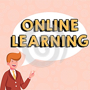 Conceptual caption Online Learning. Word for Larning with the assistance of the Internet and a computer