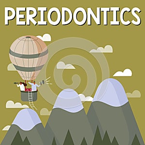 Conceptual caption Periodontics. Business showcase a branch of dentistry deals with diseases of teeth, gums, cementum