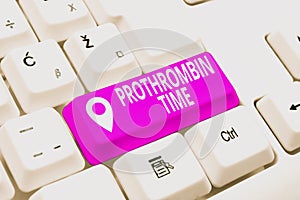 Conceptual caption Prothrombin Time. Business approach evaluate your ability to appropriately form blood clots Creating