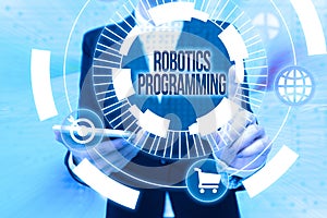 Conceptual caption Robotics Programming. Business concept software that used to perform autonomous tasks Lady In Uniform