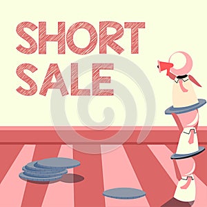Conceptual caption Short Sale. Business concept Home that is offered at a price that is less than the amount owed