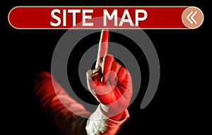 Conceptual caption Site Map. Business showcase designed to help both users and search engines navigate the site