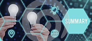 Conceptual caption Summary. Concept meaning Brief Statement Abstract Synopsis Concise Abbreviated version