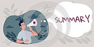 Conceptual caption Summary. Internet Concept Brief Statement Abstract Synopsis Concise Abbreviated version