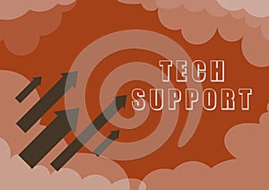 Conceptual caption Tech Support. Business concept Assisting individuals who are having technical problems