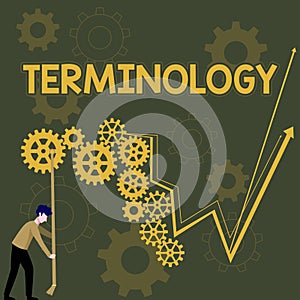 Conceptual caption Terminology. Internet Concept Terms used with particular technical application in studies