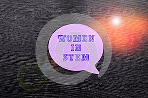 Conceptual caption Women In Stem. Internet Concept Science Technology Engineering Mathematics Scientist Research