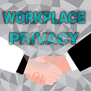 Conceptual caption Workplace Privacy. Internet Concept protection of individual privacy rights in the workplace Abstract