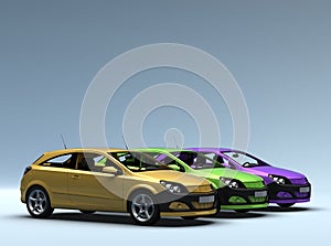 Conceptual car saloon presentation,clipping path