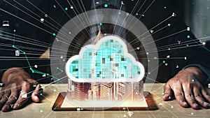 Conceptual cloud computing and data storage technology for future innovation