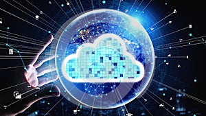 Conceptual cloud computing and data storage technology for future innovation