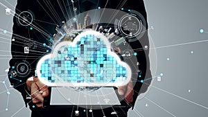 Conceptual cloud computing and data storage technology for future innovation