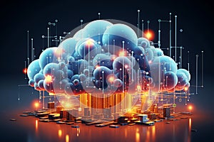 conceptual cloud technology, AI generated