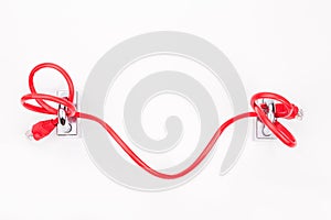 Conceptual computer network security with end to end cable padlock