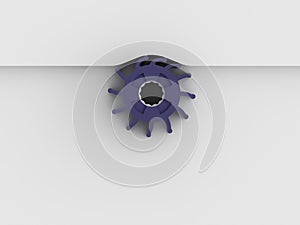 Conceptual Creative gear white background