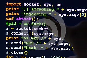 Conceptual cyber attack code.