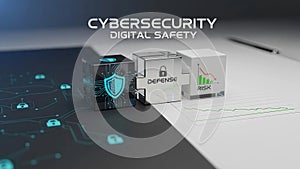 Cybersecurity Defense and Risk Management Concept
