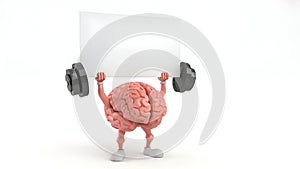 Brain Powerlifting Strong Mind, Mental Strength Concept