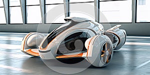 Conceptual design of a futuristic vehicle.