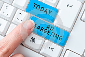 Conceptual display Ad Targeting. Business overview target the most receptive audiences with certain traits