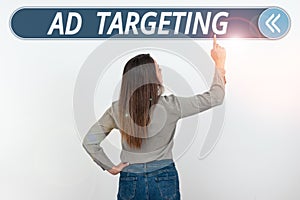 Conceptual display Ad Targeting. Conceptual photo target the most receptive audiences with certain traits