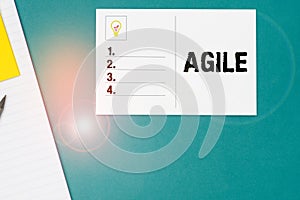 Conceptual display Agile. Word for particular approach to project management that is utilized in software