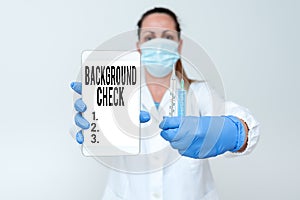 Conceptual display Background Check. Business concept way to discover issues that could affect your business Preparing