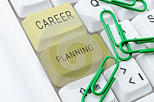 Conceptual display Career Planning. Word Written on stepwise planning of one s is possible professional career photo