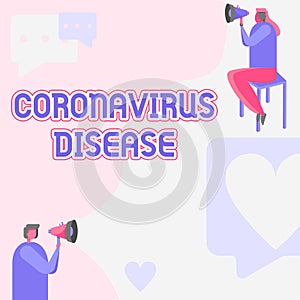 Conceptual display Coronavirus Disease. Business concept defined as illness caused by a novel virus SARSCoV2 Man