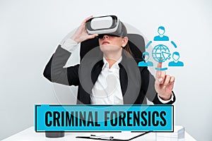 Conceptual display Criminal Forensics. Business showcase Federal Offense actions Illegal Activities punishable by Law