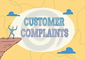 Conceptual display Customer Complaints. Business approach expression of dissatisfaction on a consumer s is behalf