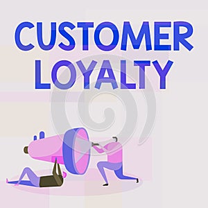 Conceptual display Customer Loyalty. Business overview buyers adhere to positive experience and satisfaction Workers