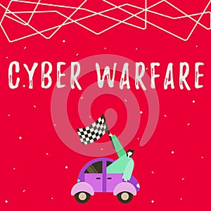 Conceptual display Cyber Warfare. Business approach Virtual War Hackers System Attacks Digital Thief Stalker