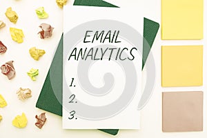 Conceptual display Email Analytics. Business idea way to break down open rate to give insights on recipient Multiple