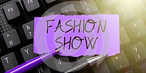 Conceptual display Fashion Show. Business showcase exibition that involves styles of clothing and appearance