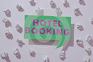 Conceptual display Hotel Booking. Word for Online Reservations Presidential Suite De Luxe Hospitality photo