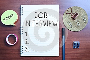 Conceptual display Job Interview. Word for Assessment Questions Answers Hiring Employment Panel