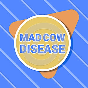 Conceptual display Mad Cow Disease. Business concept Neurodegenerative lethal disease contagious eating meat Blank