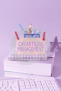 Conceptual display Operations Management. Word for ensure Inputs to Output the Production and Provision