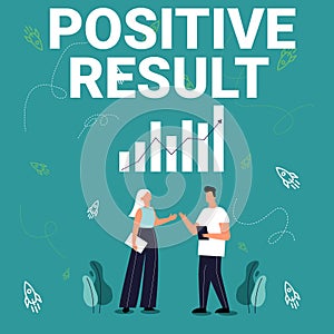 Conceptual display Positive Result. Business showcase shows that a person has the disease, condition, or biomarker