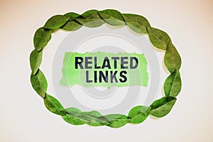 Conceptual display Related Links. Word Written on Website inside a Webpage Cross reference Hotlinks Hyperlinks