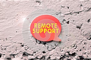 Text showing inspiration Remote Support. Business concept help end-users to solve computer problems and issues remotely