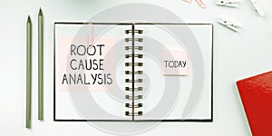 Writing displaying text Root Cause Analysis. Business concept Method of Problem Solving Identify Fault or Problem