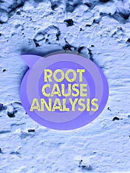 Conceptual display Root Cause Analysis. Internet Concept Method of Problem Solving Identify Fault or Problem